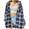 Women's Shirt Casual Plaid Cardigan  And Winter Long-Sleeved Jacket