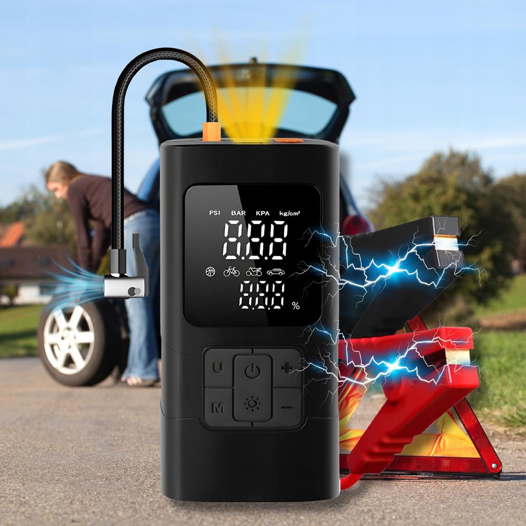 Jump Starter 4in1 Booster Car Starter Compressor Powerbank