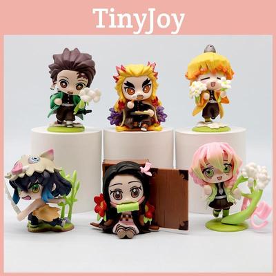 Adorable Demon Slayer Collectible Figurines Featuring Tanjiro Nezuko Zenitsu In 8.5cm Size