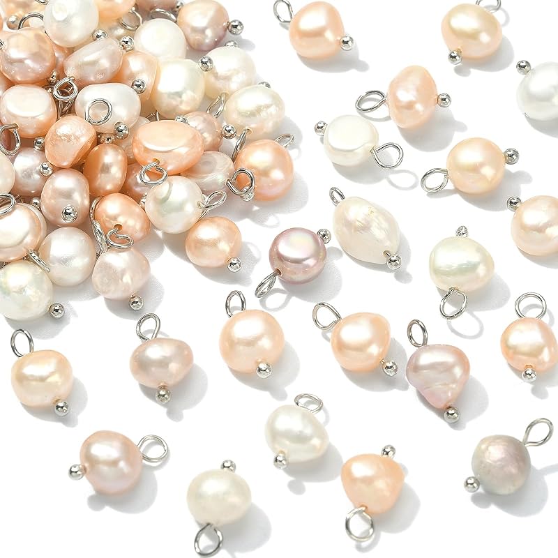 Airssory 100 Pcs Ocean Life Charms Natural Cowrie Shell Charms for Earring Bracelet Necklace Jewelry DIY Craft Making