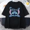 Lilo Stitch Print Women Casual T-Shirt Women Men Summer T Shirts Girl Boy Casual Fashion Clothes Top Tee Female Clothing