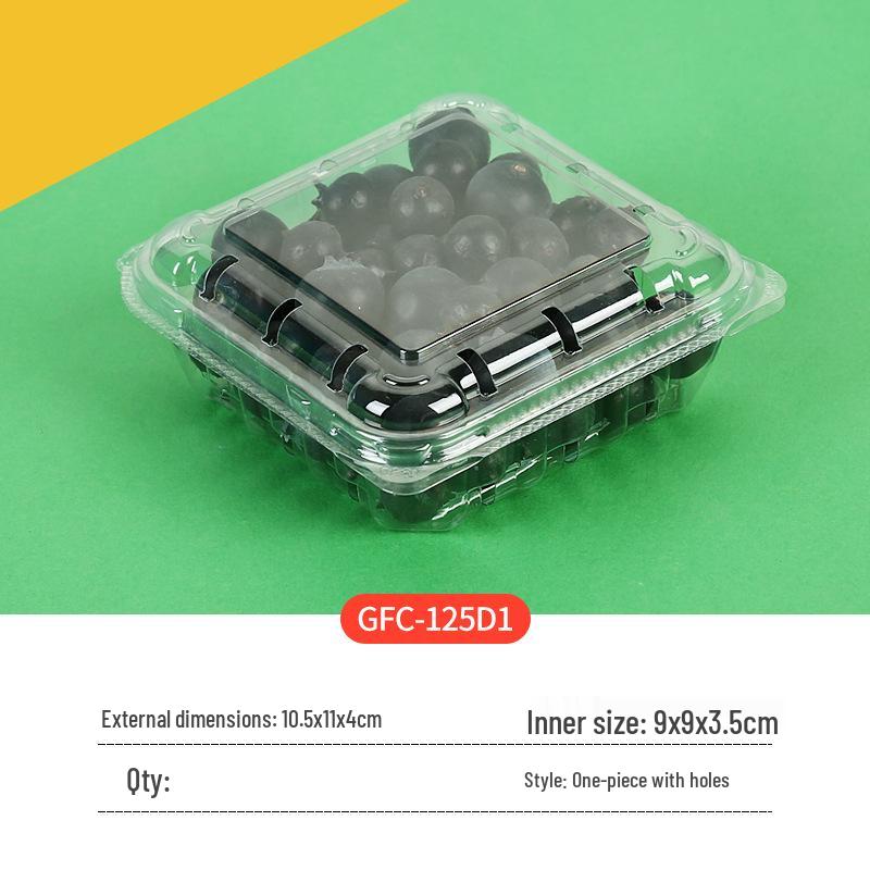 Clear Plastic Fruit & Veggie Box with Lid - Disposable and Thickened for Fresh Storage