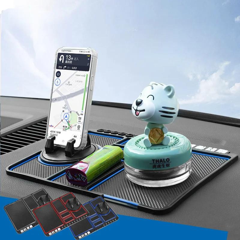 Car Phone Holder Anti Slip Pad PVC High Temperature Resistant Three in One Car Temporary Parking Sign Phone Holder Anti Slip Pad