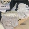 Lady Summer Light Luxury Lace Hollow Out Soft Satin Beautiful Buttock Briefs Einson