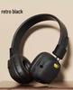 Retro Foldable Noise-Canceling Bluetooth Over-Ear Headphones: Long Battery Life & High Sound Quality, Multi-Functional Wireless Design.