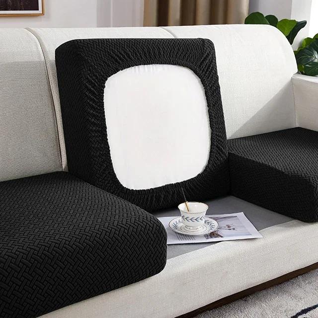 Thick Jacquard Sofa Seat Cushion Cover Funiture Protector Couch Covers For Sofas Anti-Dust Removable Seat Slipcover Kids Pets
