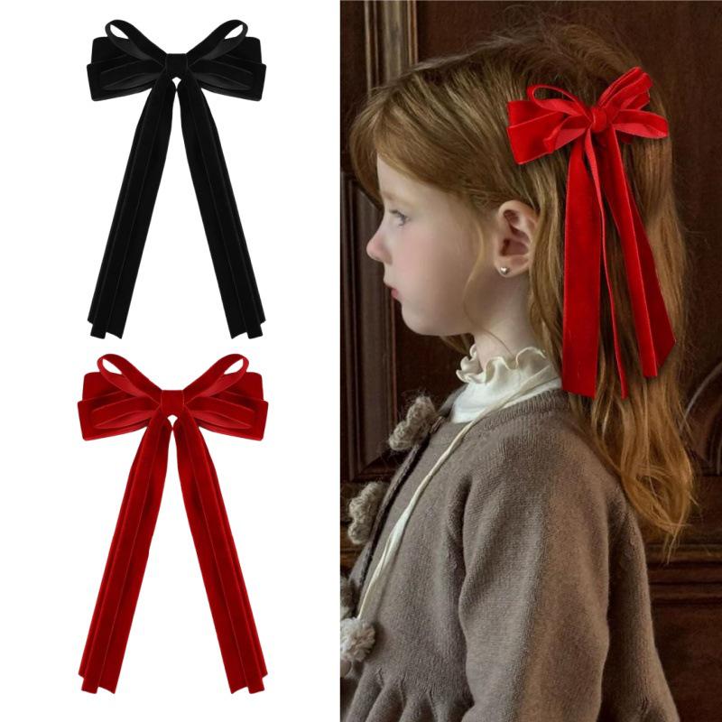 Retro Velvet Bow Hair Clip: Fashionable, Versatile Accessory for Any Hairstyle