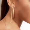 European & American Stylish Snake Bone Chain Tassel Earrings for Women