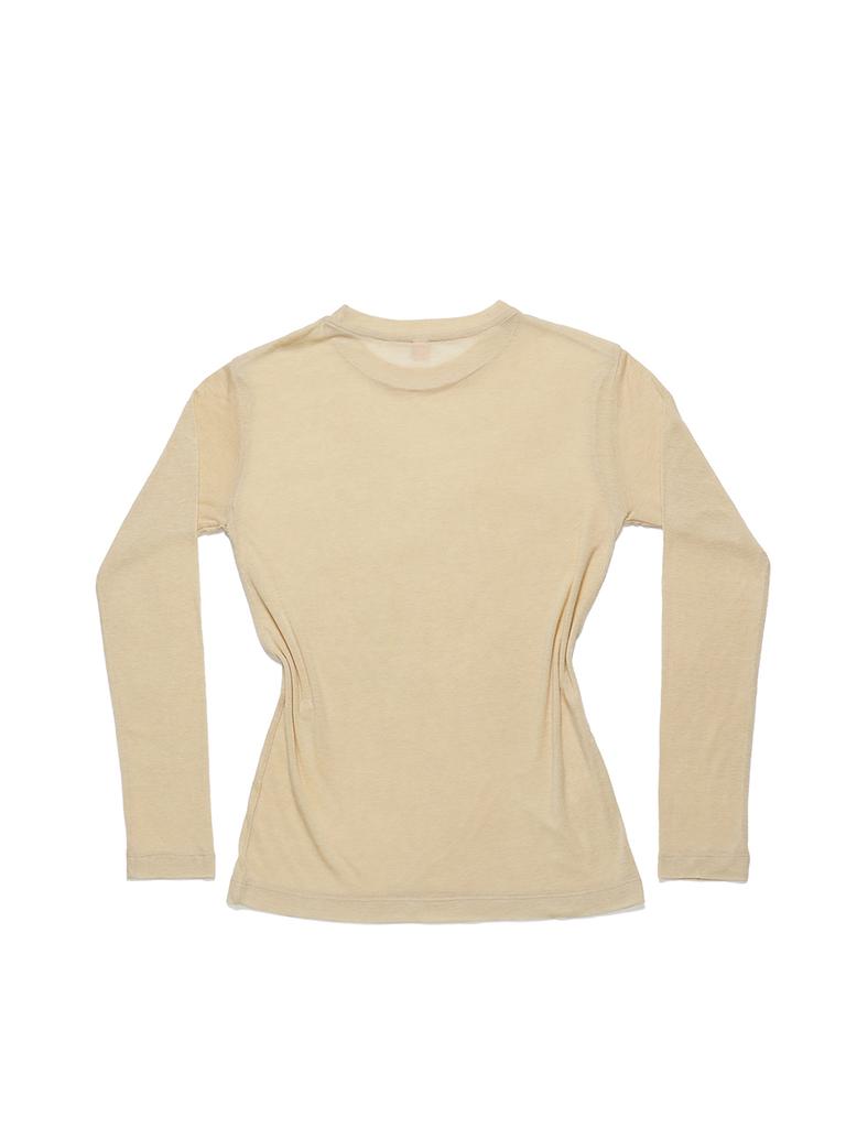 Eleleldijainseutyudio Wool Rib Jersey Long Sleeve Tee_Vanilla Beige