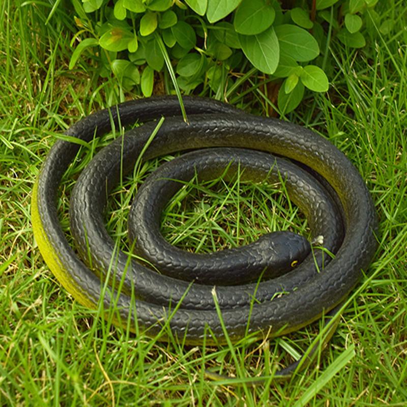 Novelty Fun Toy Bionic Snake Party Tricky Prank Props Shocking Scary Soft Gum Fake Snake Garden Outdoor Decorations Tricky Gift
