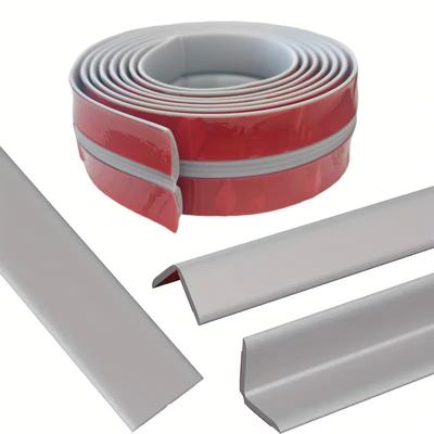 1 buc 1M/2M Protector de colț de perete autoadeziv, Bandă de etanșare flexibilă Peel&Stick, Bandă de tranziție pentru podea, Previne deteriorarea peretelui