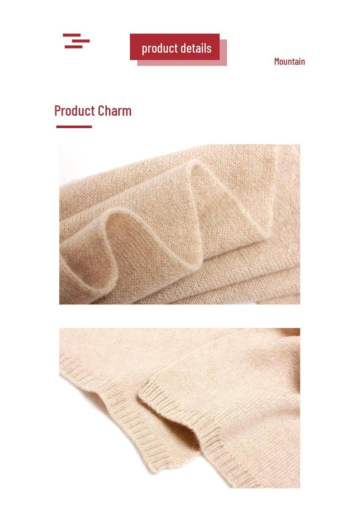 12-Gauge Pure Cashmere Thick Knit Scarf, Unisex, Available in 10 Colors, Stylish and Warm