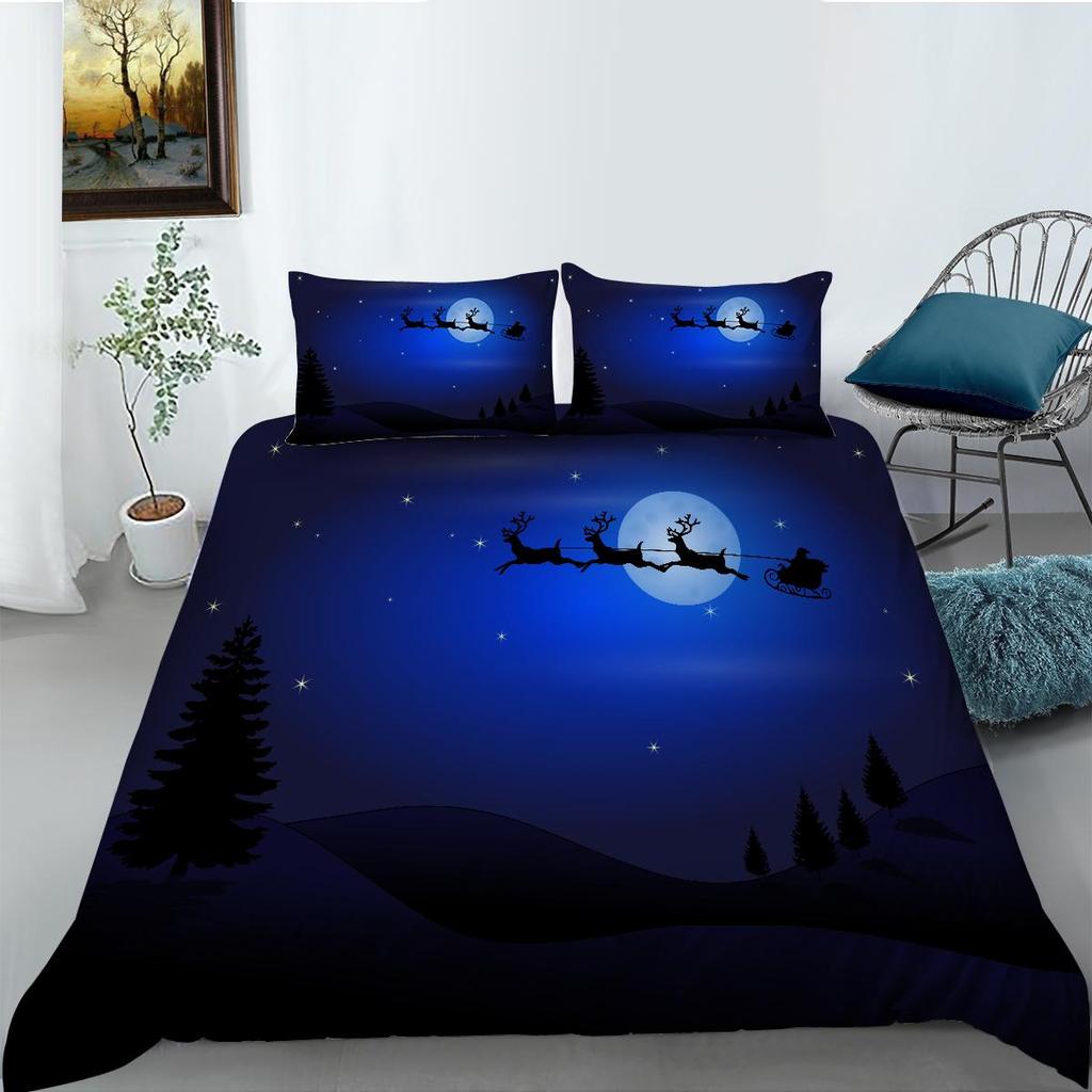 3D Christmas Print Bedding Cover Set Home Bedclothes Unique Design Bed Covers Luxury Bedding Suit Gift