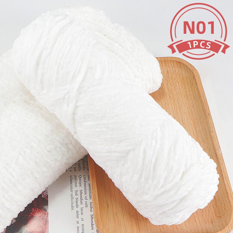 

1pcs Velvet Chenille Yarn, Soft & Warm Hand Woven Yarn Thread, Perfect For DIY Crochet And Knitting Weaving Creative Projects