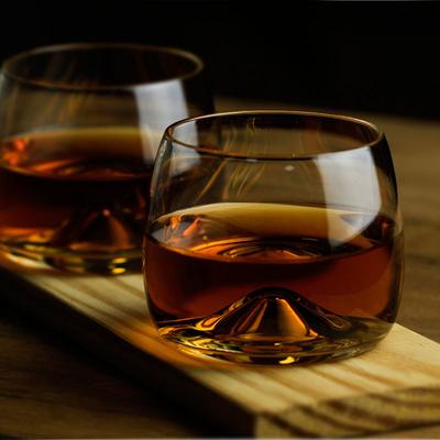 FINAL Whiskey Tumbler Cheap Domestic Wine Drink Cup Round Raised Base Whisky Glass Swirl Crystal Brandy Snifter Beer Mug Teacup