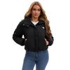 Chaquetas Acolchadas de Mujer Mangas Desmontables Convertibles en Chaleco Abrigo Corto Engrosado Ropa Exterior de Moda Conjunto Cálido de Invierno
