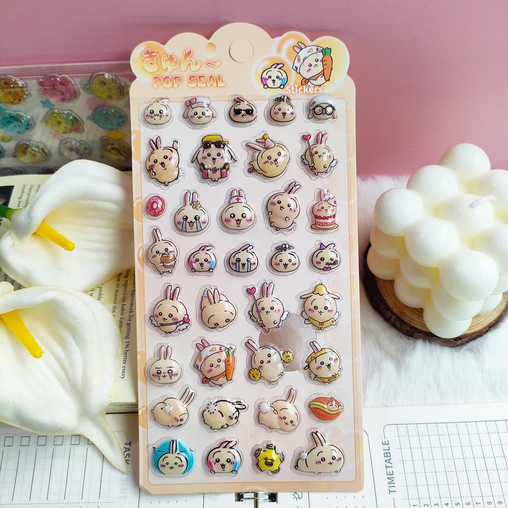 Süße Cartoon Anime 3D Sticker - Heißer Relief Hohl-Aufkleber, Wasserdicht für Kinder Laptop-Dekoration & Anime-Fans Kawaii Geschenke