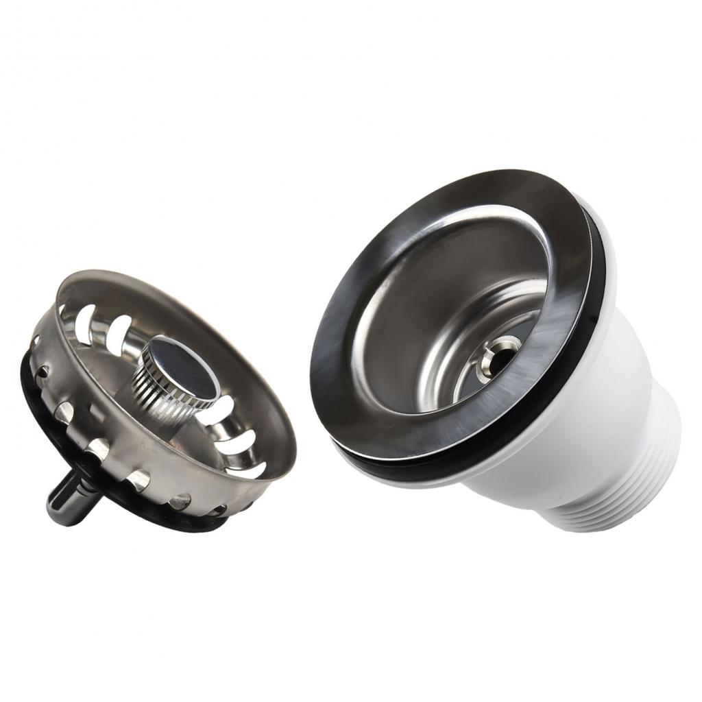 Sink Strainer Modern Replacement Silver Stainless Steel