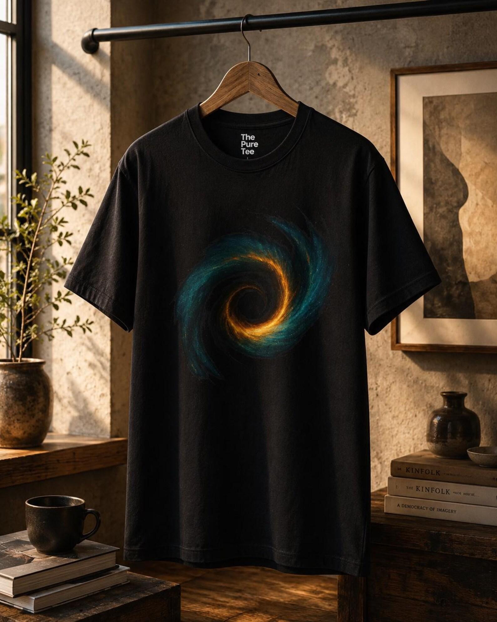 Cosmic Swirl Unisex T-Shirt | Abstract Galaxy Art Tee 3XL