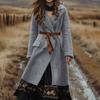 Women's Fashion Jacket Casual Solid-color Long-sleeved Cardigan Long Coat