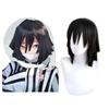 Stylish Black Layered Short Hair Wig For Cosplay Demon Slayer Kimetsu No Yaiba