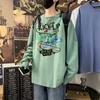 Maglione Stampato Autunno Inverno Uomo Primavera e Autunno 2024 Nuovo Coreano Girocollo Largo Top Chic Stile Hong Kong Trendy