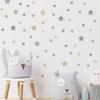 86 Pcs Cartoon Gray Khaki Star Wall Stickers for Kids Room Bedroom Nursery Home Decoration Wall Decals
