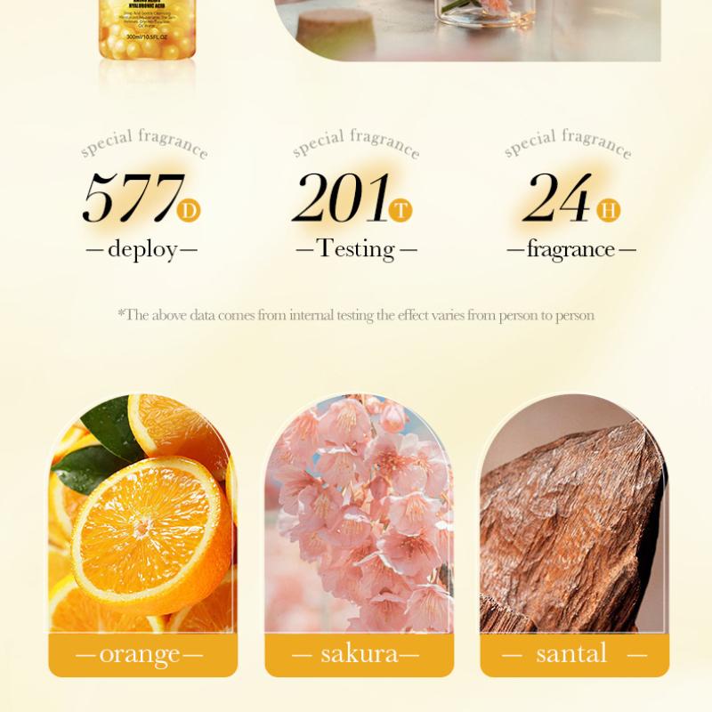 Orange Pearl Body Wash 300ml SADOER Cleansing Fragrance Body Wash