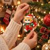 Acrylic Hanging Decor 2 Pcs Christmas Ornament Crystal Snowman Cat Santa Pattern Decoration Celebration Supplies Double Sided 2D Pendant for Holiday