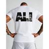 Taille Européenne Nouveau Homme Style Rue Américain Respirant Décontracté Imprimé Manches Courtes T-Shirt