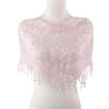 Luxury Embroidery Lace Tassel Headscarf Women Sheer Mesh Bandana Hijab Vintage Floral Head Wrap Boho Hair Scarf Daily Accessory