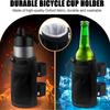 Bike Cup Holder with Mesh Pockets, Drawstring Waterproof Handlebar Drink Bottle Holder for Mountain Bike, Scooter, Folding, Road Bike, Wheelchair