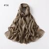 Elegant Two-End Tassel Scarf: Solid Color with Gold and Silver Threads