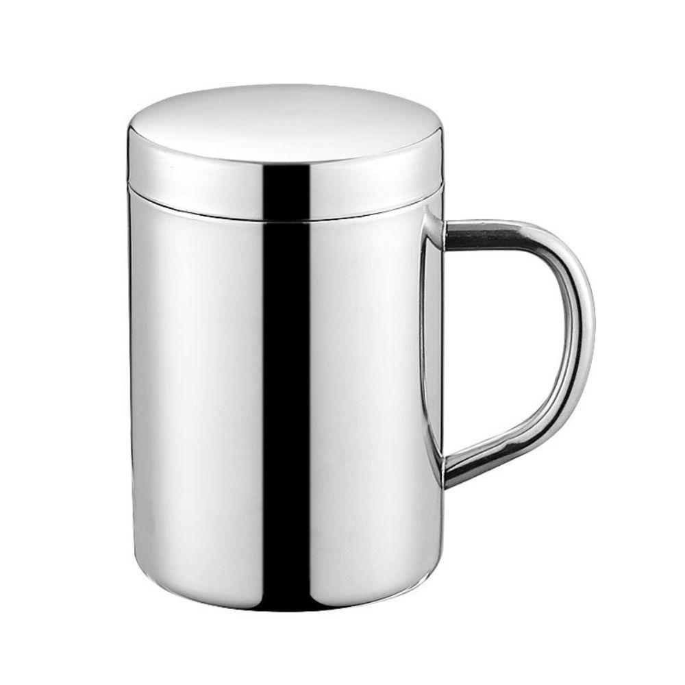 1Pcs 200/300/400ML Water Cup Double Layer Tea Cup New Stainless Steel Mug