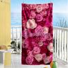 Rose Customized Name Beach Towel Super Soft Microfiber Quickdry Fabric Suitable for Sports Travel Swimming Yoga Bathroom Beach And Pool