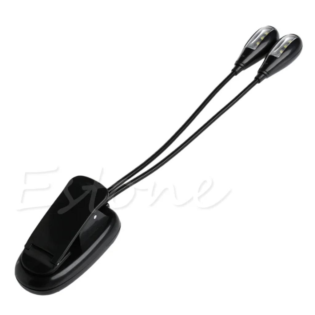 New Bright and Versatile Dual Desk Clip-on Light with 8 LED Flexible Gooseneck - Easy to Use, Ideal for Multiple Purposes