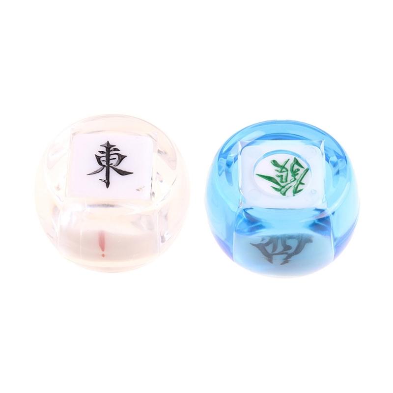 Acrylic 6 Sided Round Corner Dices Chinese Mahjong Role Playing Dices for Table Game, Classroom Teaching Easy to Use