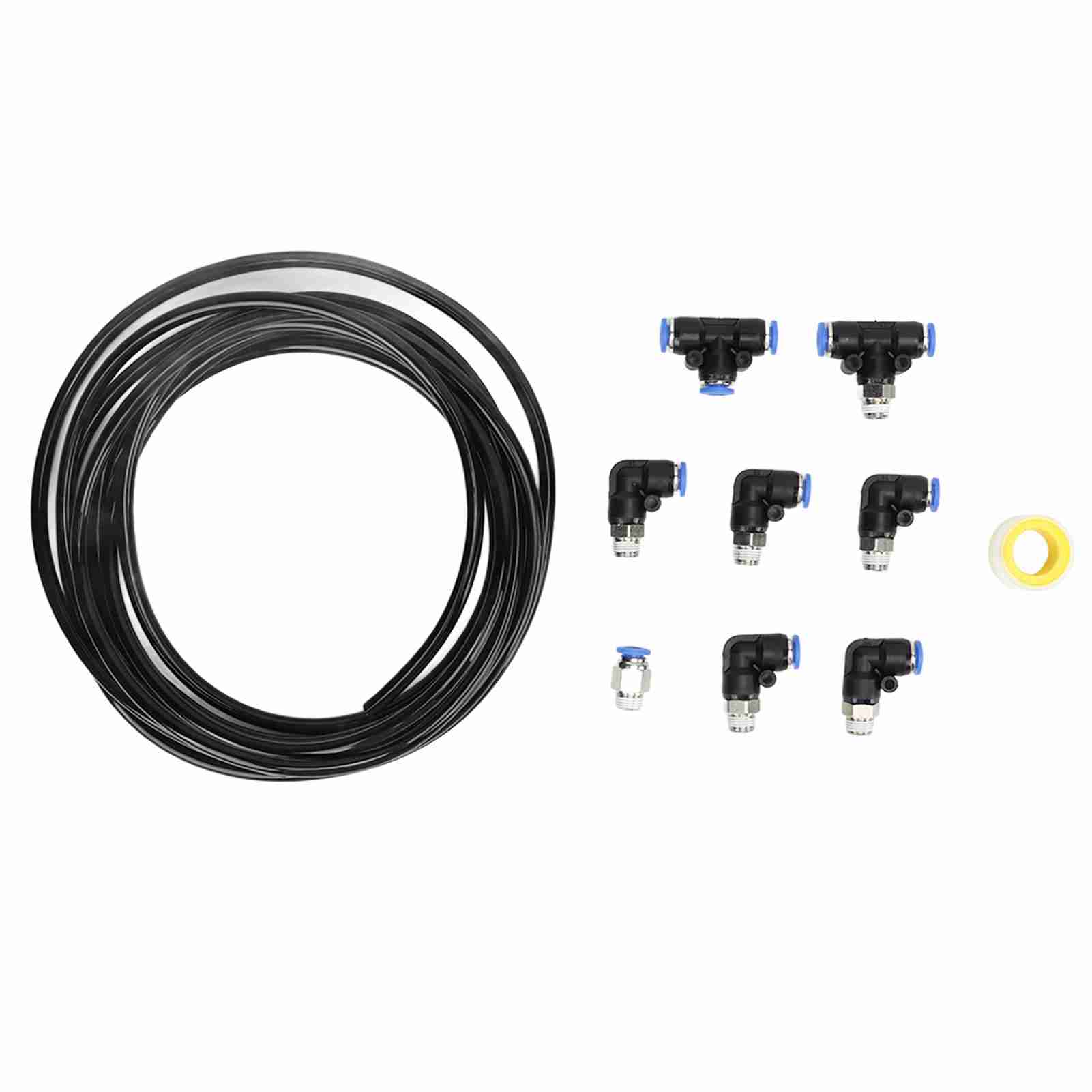

10PCS Vacuum Fitting Kit 180psi Flexible Lightweight Strong Kink Resistanct Replacement For
