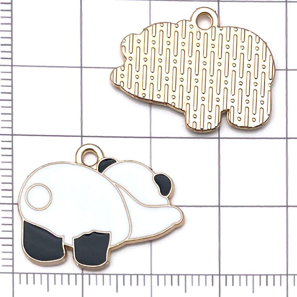 30 Mixed Black & White Enamel Panda Charms for DIY Jewelry