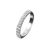 Women's High-End Imitation Moissanite Open Ring - Classic Light Luxury One Carat Versatile Tail Jewelry