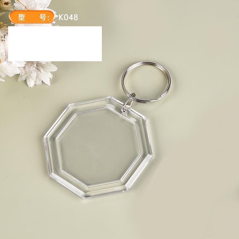 5/50Pcs Transparent Photo Frame Keychain Tassels Snap-In Custom Insert Photo Acrylic Blank Keyring Clear Blank Picture Pendant