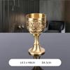 Light Luxury Engraved Bronze Wine Goblet – Vintage High Foot White Wine Glass for Home, Party & Bar