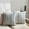 Khaki Throw Decorative Pillow Covers, Textured Striped Boho Couch Pillow Covers,Neutral Farmhouse Cushion Cover for Couch Sofa