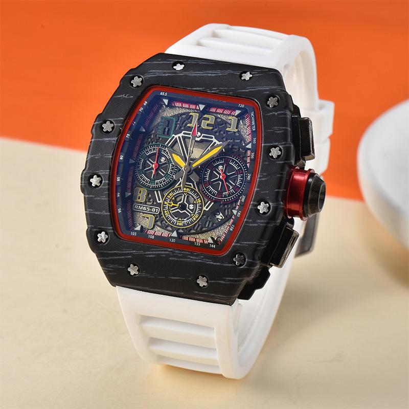 New wood grain quartz watch men's six-pin multi-function running second calendar business watch manufacturer spot wholesale