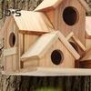 Domki dla ptaków na zewnątrz Drewniane gniazdo dla kolibra Karmnik dla ptaków na zewnątrz Duży domek dla ptaków z 6 pokojami do dekoracji dziedzińca ogrodowego