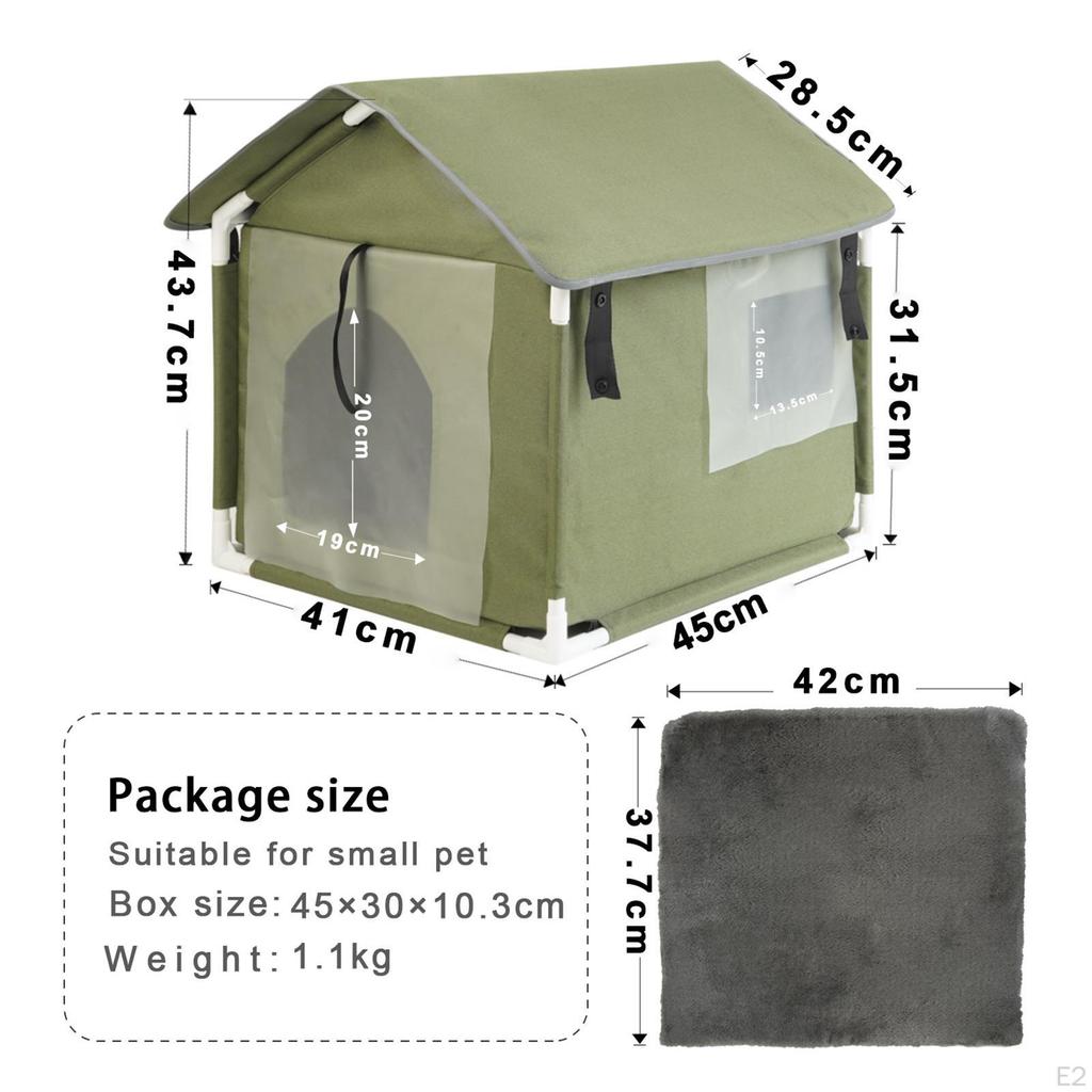 Cat Dog Tent Cabin Outdoor Feral Cats Warm House Bed Pet Supplies Puppy Kitten Oxford Cloth
