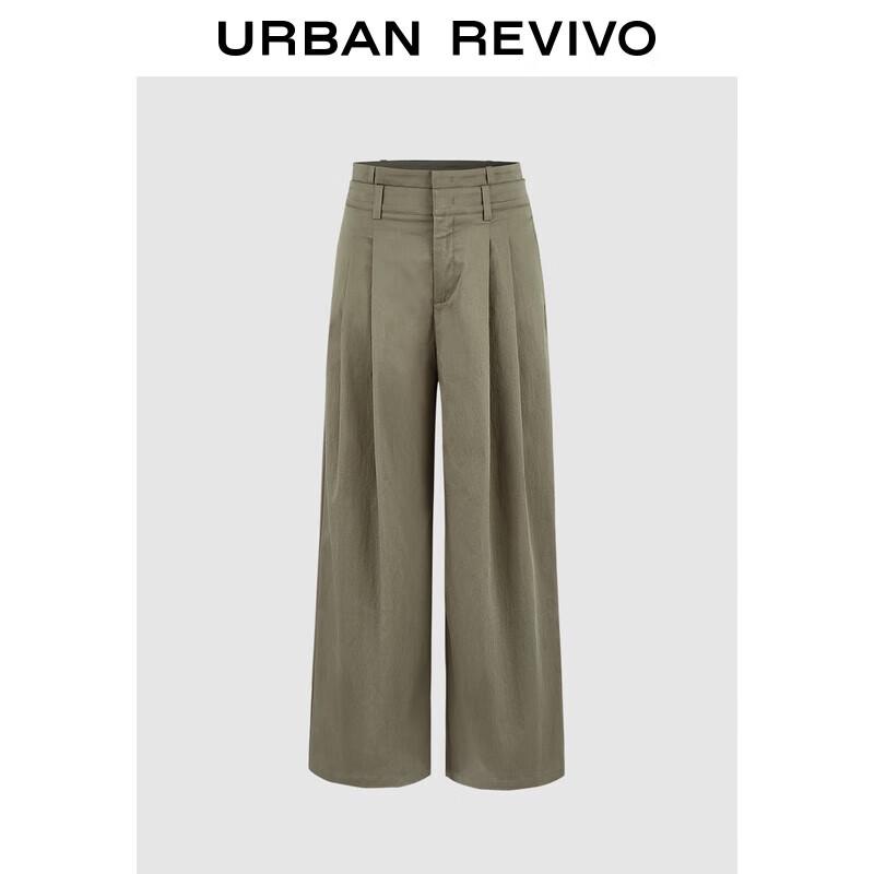 UR 2025 Women's Double Waist Straight Leg Pants