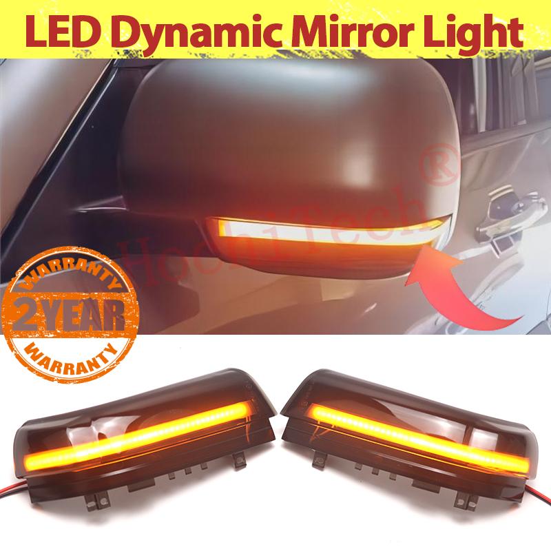 For Mitsubishi Pajero V73 V77 V93 V97 V98 2006- Side Mirror Cover Indicator LED Dynamic Turn Signal Light Blinker