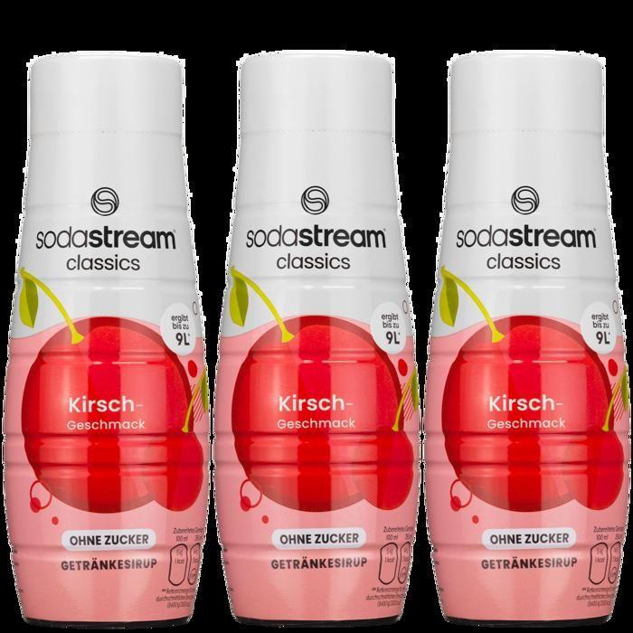 Syrup for Sparkling Water - Sodastream - Sugar-free Cherry - Pack 3x440ml - Low In Calories
