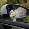 Daisy Flower Car Accessories for Women Interior Aesthetic, 3 Pcs Daisy Cute Car Dashboard Decorations